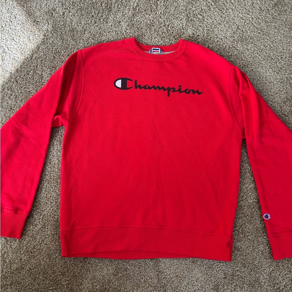 Champion Men's Red Crewneck